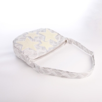 Сумка молодёжная на молнии, цвет серый/белый Сумка молодёжная на молнии, цвет серый/белый