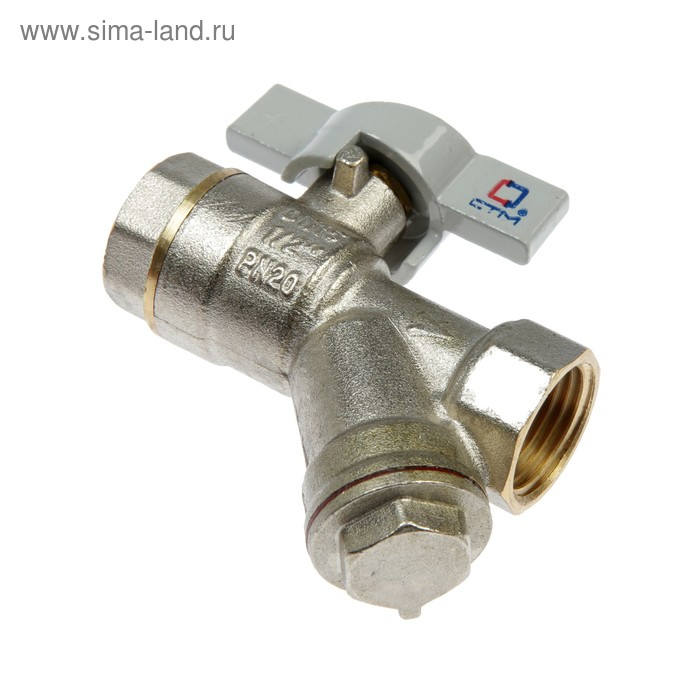 Кран шаровой Кран шаровой "СТМ" СТАНДАРТ, 1/2", с фильтром, бабочка