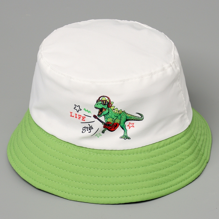 Панама детская для мальчика Dino life style, цвет белый, р-р 54