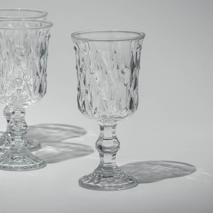 Набор фужеров &laquo;Афродита&raquo;, стеклянный, d=8 см, h=16 см, 210 мл, 6 шт