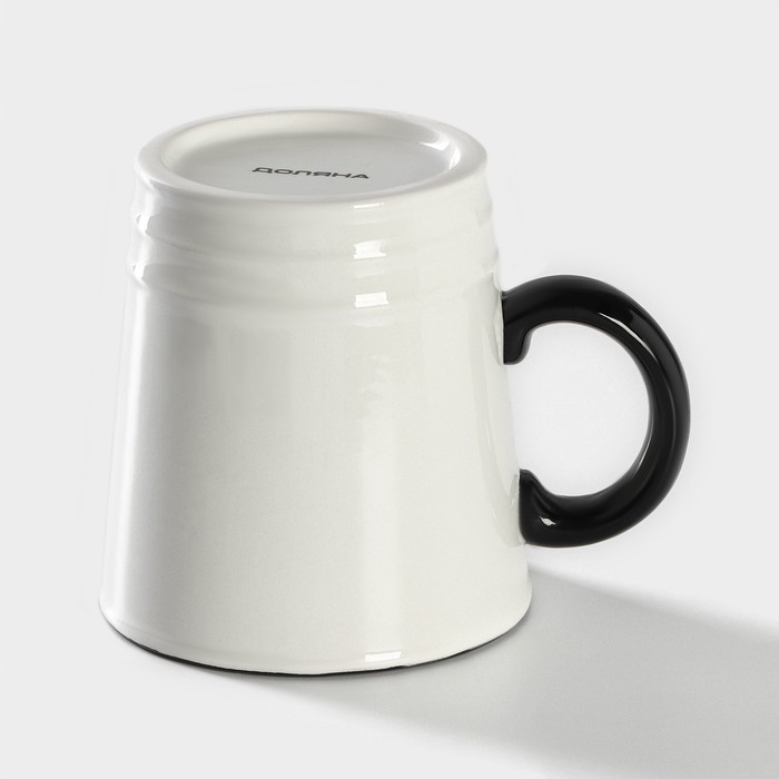 Кружка Доляна &laquo;Гурман&raquo;, 400 мл, цвет белый