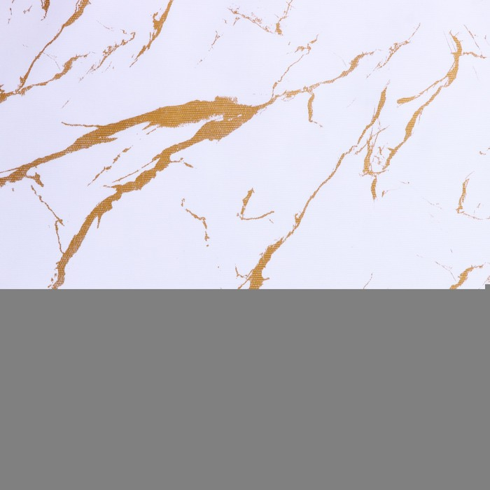 Клеёнка на стол Доляна &laquo;Мрамор&raquo;, на тканевой основе, ширина 137 см, рулон 20 м, толщина 0,22 мм, цвет бело-золотой
