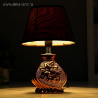 Лампа настольная 16277/1BR+GD Е14 40Вт коричнево-золотой 17х17х26 см RISALUX