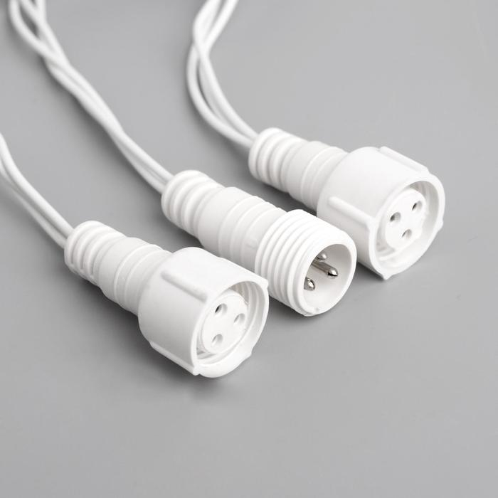 Гирлянда &laquo;Нить&raquo; 10 м, IP44, УМС, белая нить, 100 LED, свечение мульти, 220 В