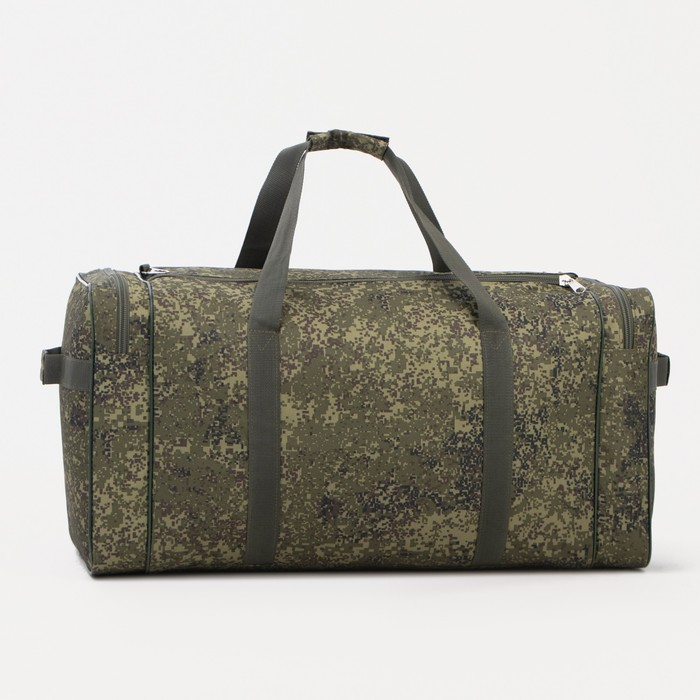 Сумка дорожная на молнии, 3 наружных кармана, длинный ремень, цвет хаки Сумка дорожная на молнии, 3 наружных кармана, длинный ремень, цвет хаки