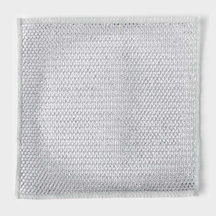 Салфетка для мытья посуды, металлическая, однослойная, 5 шт, 19&times;19 см