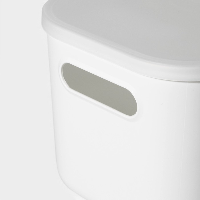 Контейнер для хранения с крышкой LaDо́m &laquo;Лёгкость&raquo;, 25,7&times;18&times;16 см, цвет белый