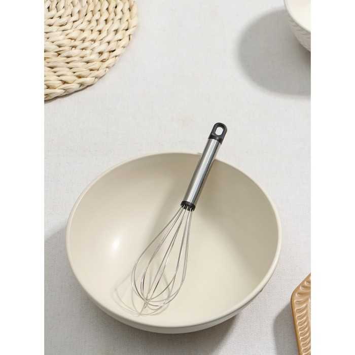Набор венчиков для взбивания Доляна &laquo;Помощник&raquo;, 3 шт: 19 см, 24 см, 29 см, цвет серебристый