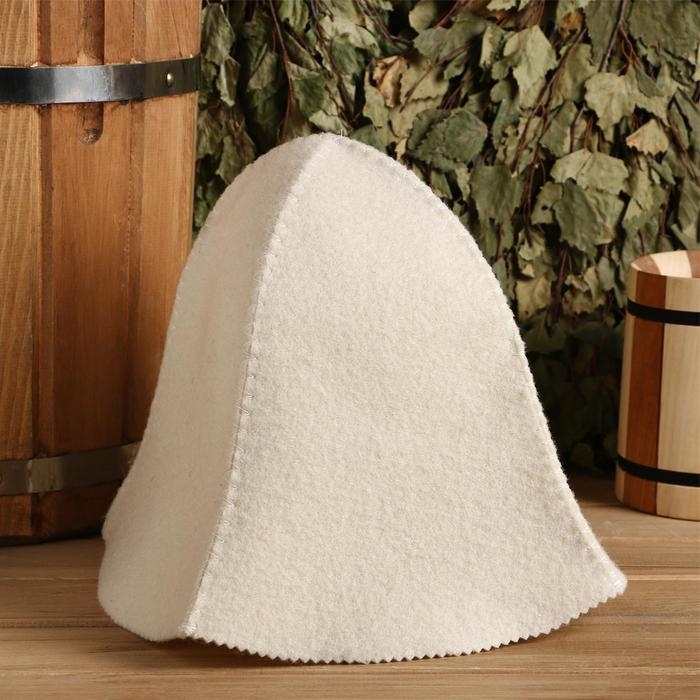 Шапка для бани Шапка для бани "Колокольчик", белая