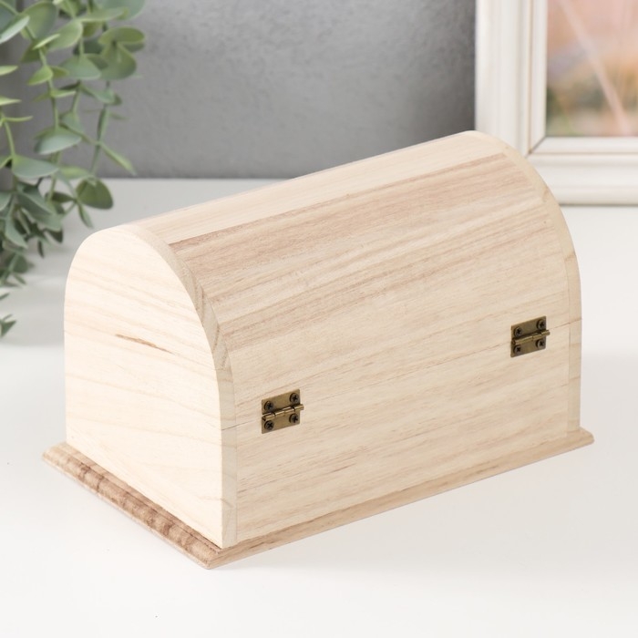 Шкатулка дерево под роспись "Сундук" замок крючок 18х12х12 см