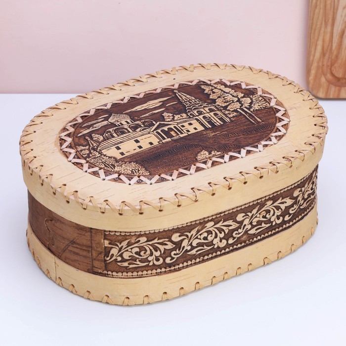 Батонница &laquo;Собор&raquo;, 30&times;18&times;10 см, береста