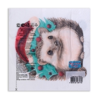 Новогодние салфетки бумажные New Line Design &laquo;Новогодний ёжик&raquo; 3 слоя, 33х33 см, 20 шт