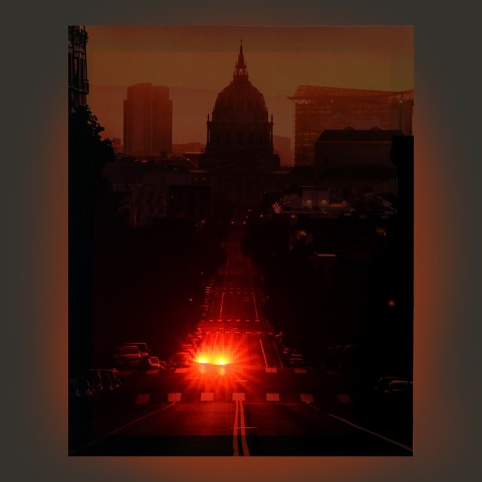 Картина световая Картина световая "Мегаполис вечером" 40*50 см