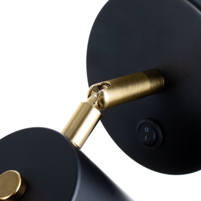 Бра "Алонсо" LED 5Вт черно-золотой 10х7,5 см