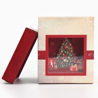 Подарочная коробка новогодняя складная с 3D эффектом «С Новым годом», ёлочка, 11 х 11 х 13 см, Новый год Подарочная коробка новогодняя складная с 3D эффектом «С Новым годом», ёлочка, 11 х 11 х 13 см, Новый год