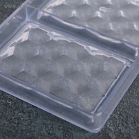 Форма для шоколада KONFINETTA &laquo;Плитка шоколада&raquo;, 33&times;16,5&times;2,5 см, 3 ячейки 7,5&times;11,3 см, цвет прозрачный