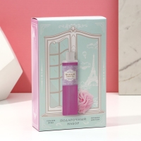 Подарочный набор косметики &laquo;Нежная забота&raquo;, гель для душа 250 мл и мочалка для тела, ЧИСТОЕ СЧАСТЬЕ