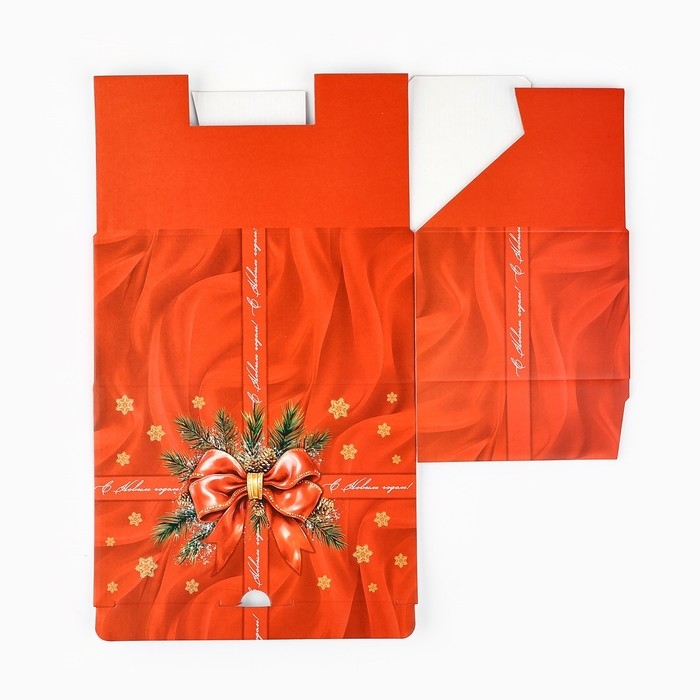 Коробка подарочная новогодняя складная &laquo;Роскошный бант&raquo;, 22 х 15 х 10 см, Новый год