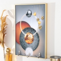 Ключница пластик, МДФ 3 крючка "Абстракция. Вечная любовь" стразы, золото 29х1,8х19 см Ключница пластик, МДФ 3 крючка "Абстракция. Вечная любовь" стразы, золото 29х1,8х19 см