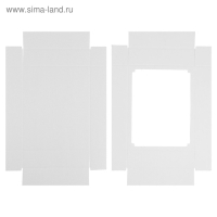 Коробка сборная без печати крышка-дно белая с окном 29 х 23,5 х 6 см