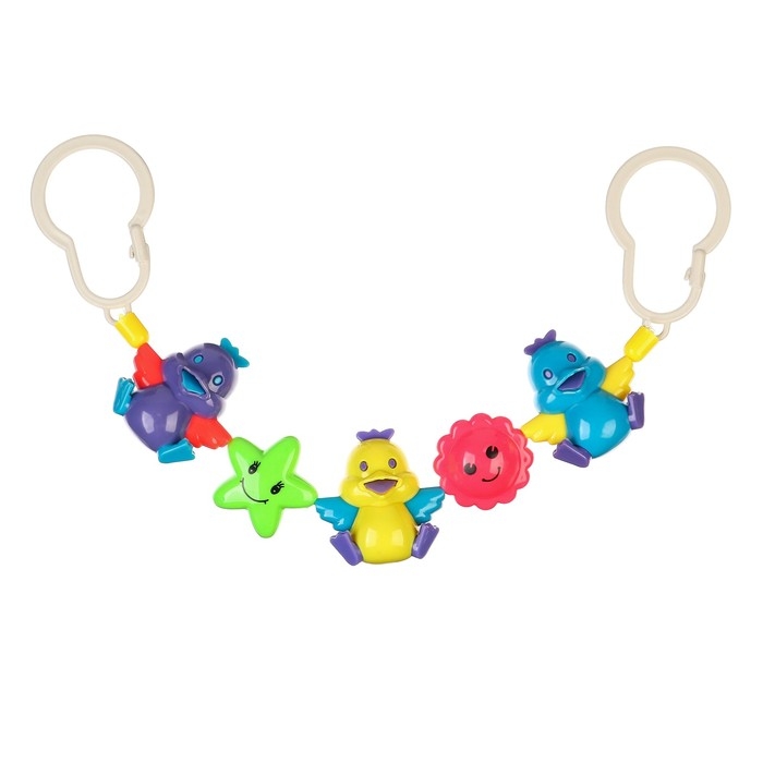 Растяжка на коляску/кроватку &laquo;Птенчики&raquo;, 3 игрушки, цвет МИКС, Крошка Я