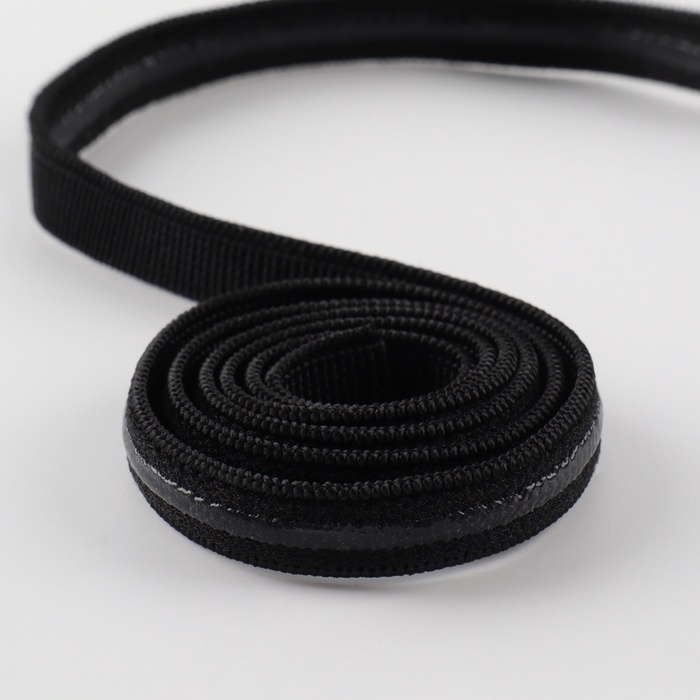 Резинка с силиконом, 8 мм, 10 &plusmn; 1 м, цвет чёрный