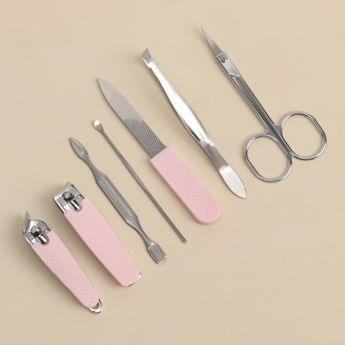 Набор маникюрный «Juice», 7 предметов, в футляре, цвет МИКС Набор маникюрный «Juice», 7 предметов, в футляре, цвет МИКС