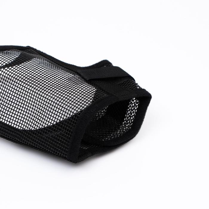 Намордник сетчатый с двойной фиксацией, размер L (длина по носу 6 см, обхват морды 25 см), чёрный