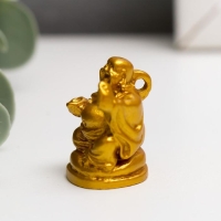 Нэцке полистоун "Хотей" золото набор 6 шт 3,2х2,3х2 см Нэцке полистоун "Хотей" золото набор 6 шт 3,2х2,3х2 см