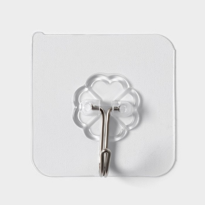 Крючки самоклеящиеся Доляна &laquo;Классика&raquo;, 3 шт, цвет прозрачный