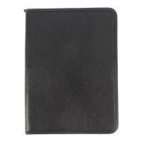 Пaпка деловая, искусственная кожа, 360 х 260 х 30 мм, 6Д04 "Люкс", чёрная