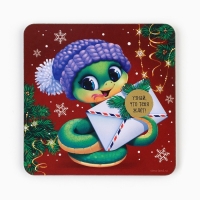 Магнит новогодний дерево со скретч-слоем &laquo;Новый год: Предсказание&raquo;, 8 х 8 см