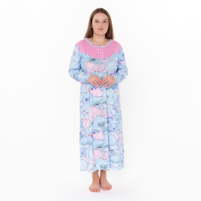 Ночная сорочка женская, цвет голубой, размер 56 Ночная сорочка женская, цвет голубой, размер 56