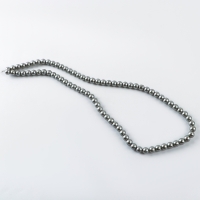 Бусины из стекла, набор 78 шт., диаметр 1 шт. &mdash; 10 мм, цвет серебряный