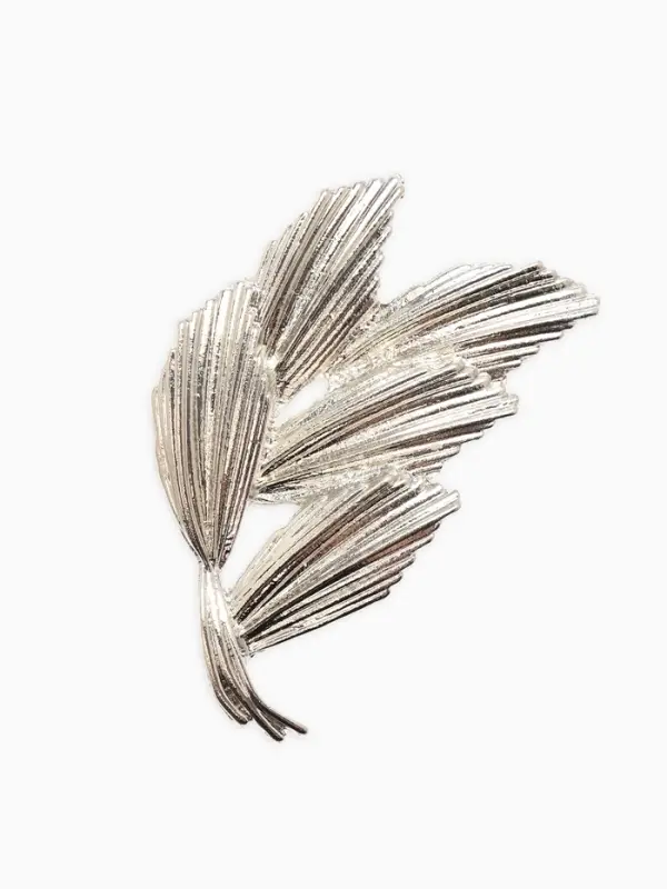 Брошь "Колоски", цвет серебро