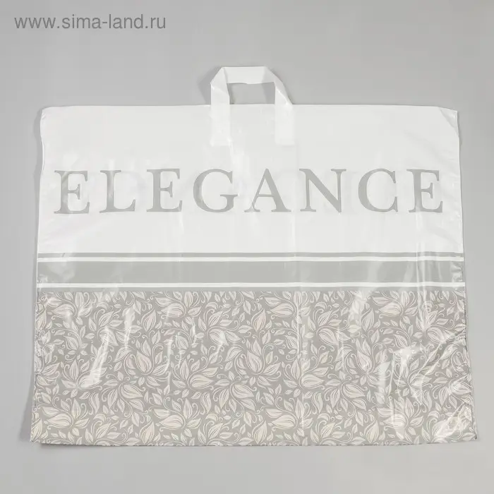 Пакет &laquo;Изысканный беж&raquo;, полиэтиленовый с петлевой ручкой, 70&times;55 см, 50 мкм