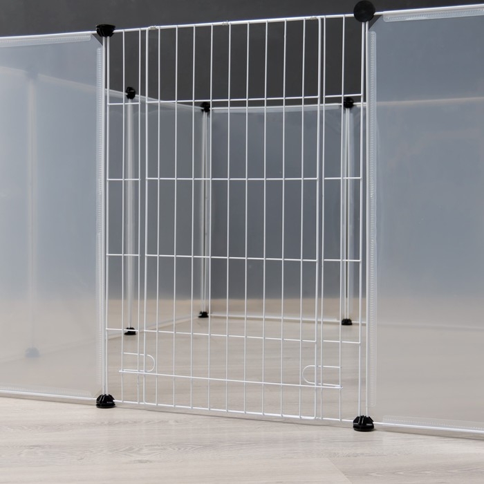 Вольер 12 секций пластиковый,  (звено 50 х 70 см), белый