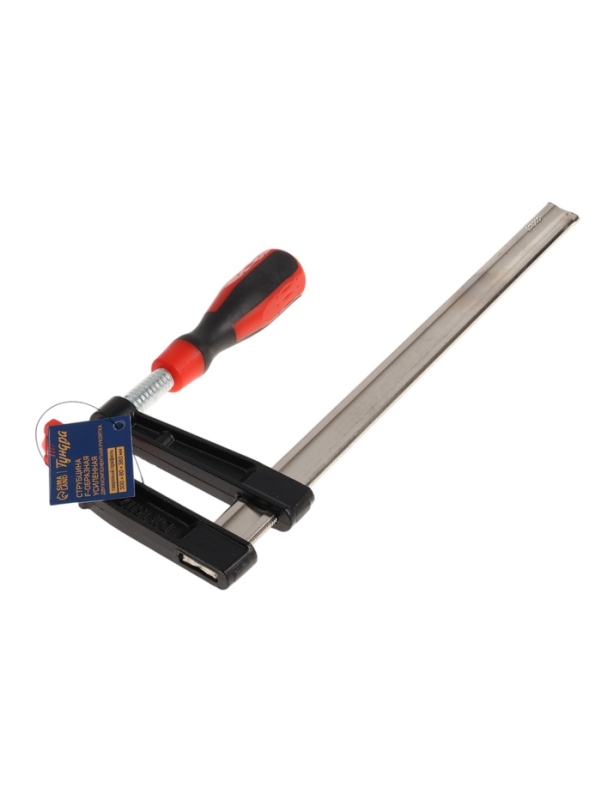 Струбцина F-образная усиленная ТУНДРА, тавровый профиль, 2К рукоятка, 300 х 80 х 380 мм