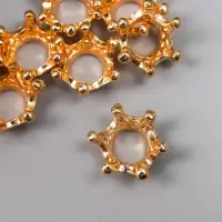 Декор для творчества металл "Корона" золото 0,6х1,3х1,3 см