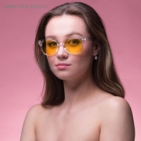 Очки солнцезащитные OneSun, uv 400, дужка 14.5 см, ширина 14.5 см, 4.5 х 5 см, жёлтые