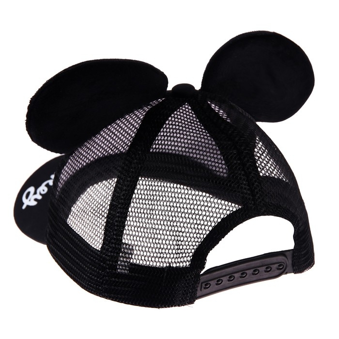 Кепка детская с ушками, с сеткой, размер 52-56, Микки Маус