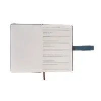 Ежедневник недатированный формат А5, с хлястиком, 112л, линия, пвх, Синий