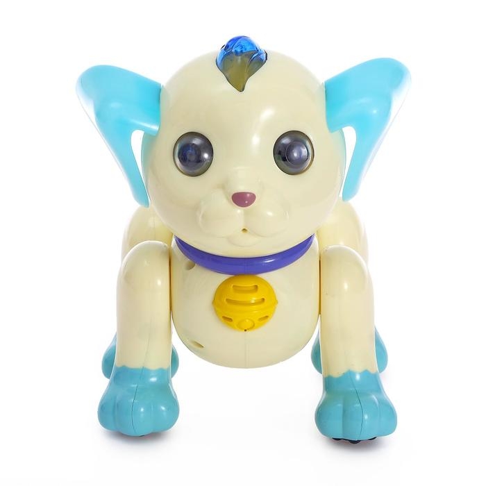 Робот собака &laquo;Умный питомец&raquo; ZHORYA, на пульте управления, интерактивный: звук, свет, танцующий, музыкальный, на батарейках, на русском языке, бежево-коричневый