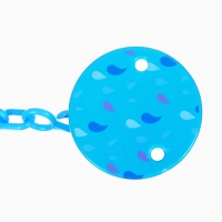 Набор: Соска - пустышка с держателем &laquo;Пингвин&raquo;, анатомическая +6 мес, цвет голубой