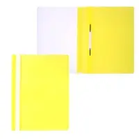 Папка-скоросшиватель Calligrata, А4, 180 мкм, жёлтая, прозрачный верх