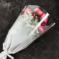 Пакет конус для цветов, &laquo;Переход&raquo;, 30+9.5&times;45 см, белый