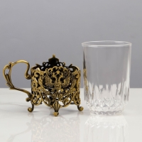 Подстаканник со стаканом "Глава семьи", 12,5 х 12,5 х 13 см