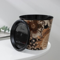 Горшок для цветов Доляна &laquo;Голди&raquo;, 800 мл, цвет чёрный