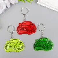 Светоотражающий брелок для ключей на кольце &laquo;Автомобиль&raquo;, пластик, 5.5&times;3.7 см, МИКС