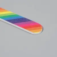 Пилка для ногтей &laquo;Радуга&raquo;, прямая, 200/200 грит, 18 см, разноцветная